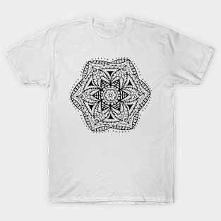 black and white mandala T-Shirt